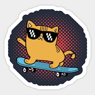 epic Dab Cat Sticker